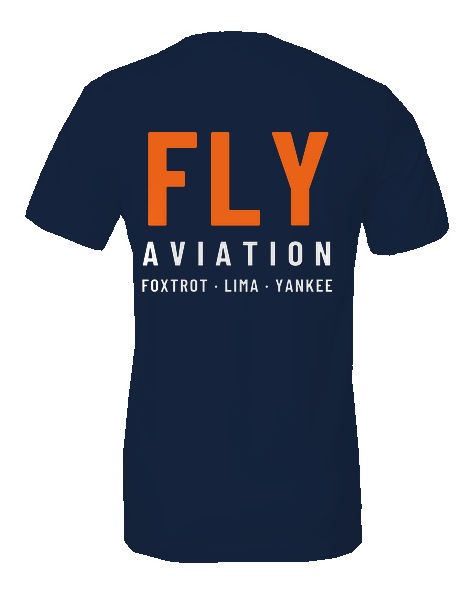 Navy FLY Aviation tee, back